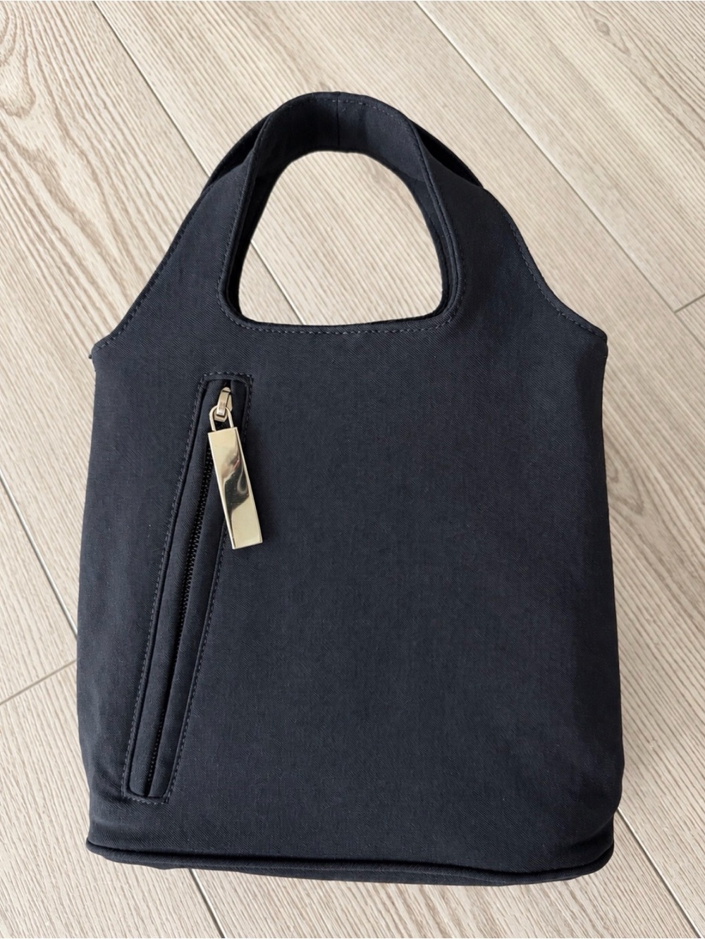 Authentic Salvatore Ferragamo Black Fabric Mini Tote Bag | Made in Italy | AU-21